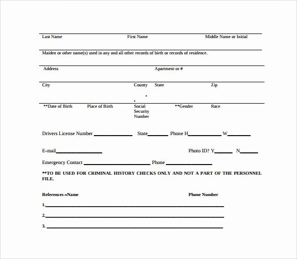 Background Check form Template New 11 Background Check Authorization forms to Download