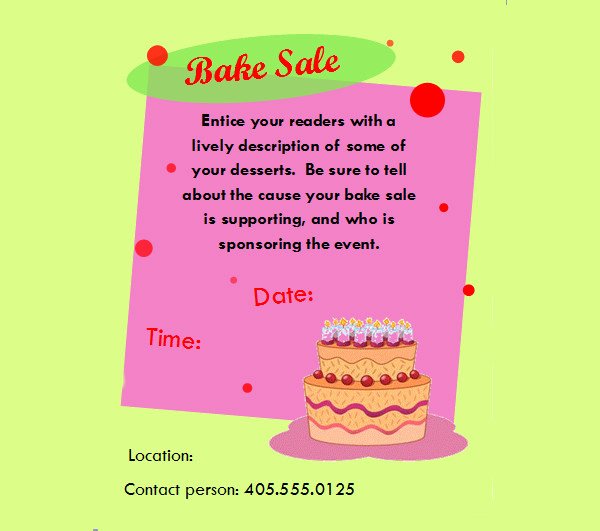 Bake Sale Flyer Template Lovely 32 Bake Sale Flyer Templates Ai Psd Publisher