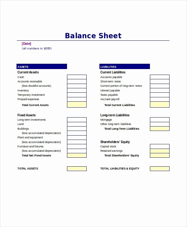 Balance Sheet Template Word Fresh Microsoft Template 19 Free Word Excel Pdf Ppt