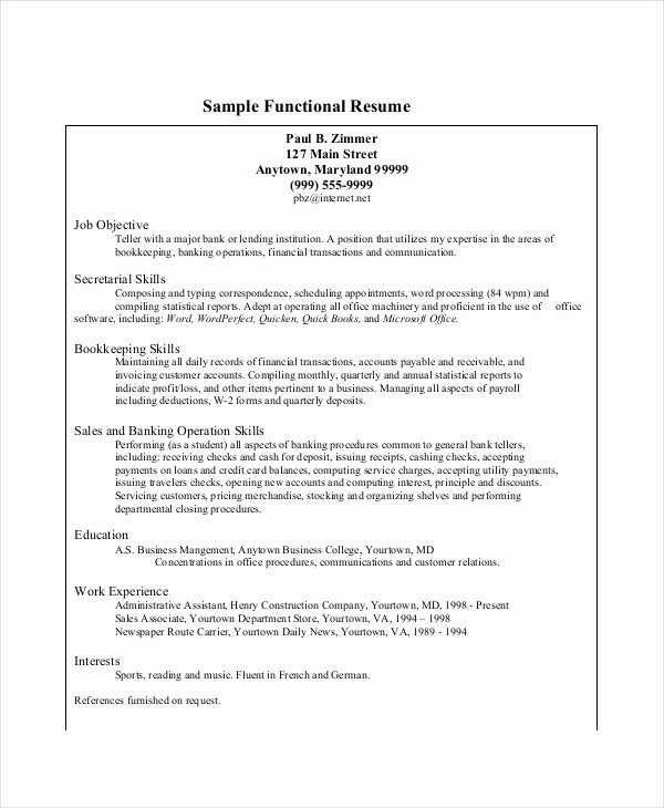 Bank Teller Resume Template Awesome Bank Teller Resume Template 5 Free Word Excel Pdf