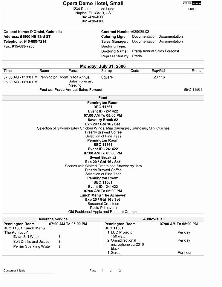 Banquet Event Order Template Stcharleschill Template