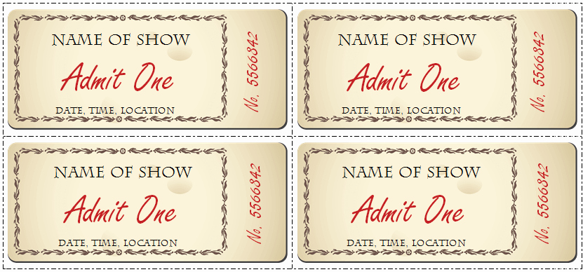 Banquet Tickets Template Free Inspirational 6 Ticket Templates for Word to Design Your Own Free Tickets
