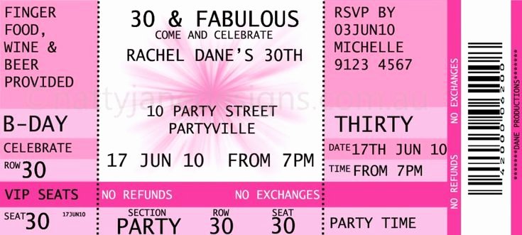 Banquet Tickets Template Free Unique Concert Ticket Invitations Template Free