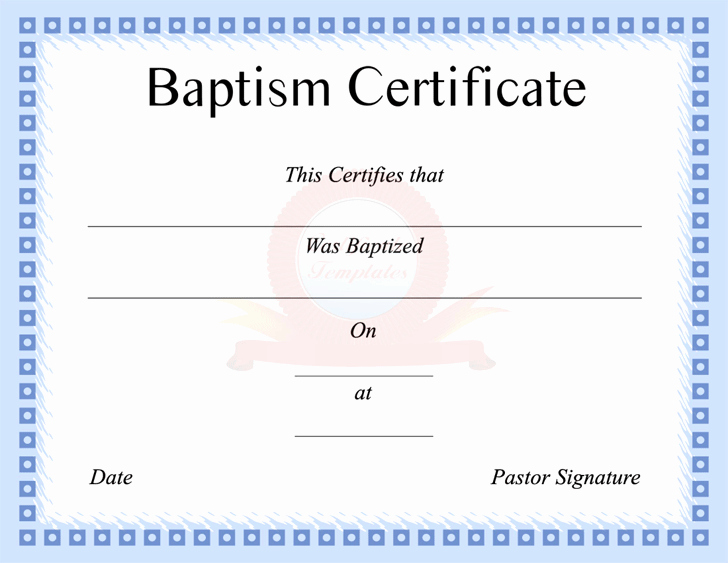 Baptism Certificate Template Free Best Of Baptism Certificate Template Free Download
