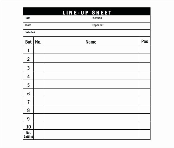 Baseball Lineup Excel Template Lovely Baseball Lineup Template – Selftherapyfo