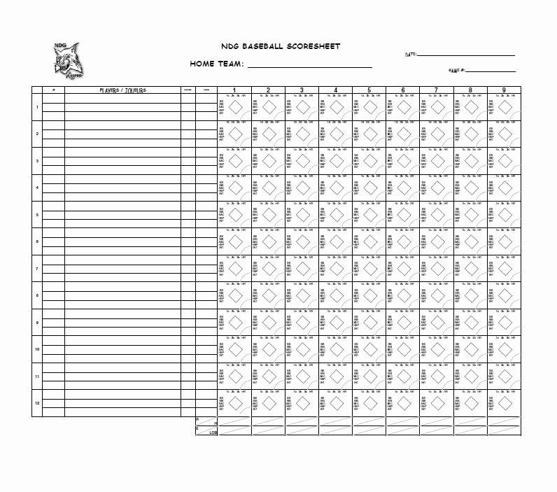 Baseball Score Sheet Template Beautiful 30 Printable Baseball Scoresheet Scorecard Templates