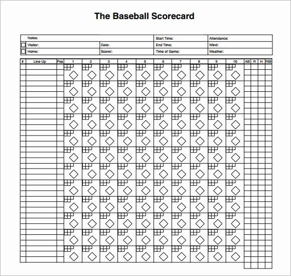Baseball Score Sheet Template Fresh 8 Sample Baseball Score Sheets Pdf Word Excel Pages