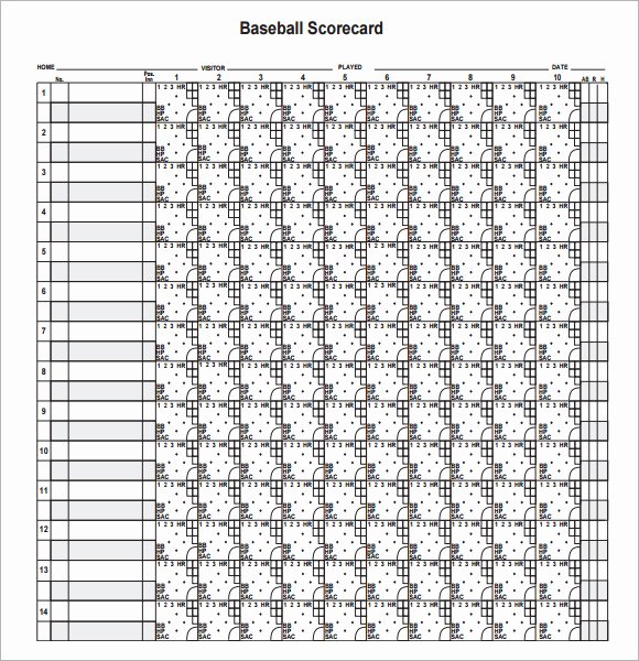 Baseball Score Sheet Template Inspirational 4 Printable Baseball Scorecard Sheet Templates Excel Xlts