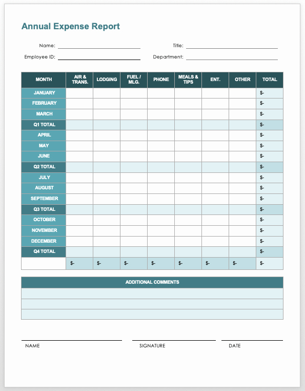 Basic Expense Report Template Awesome Free Expense Report Templates Smartsheet