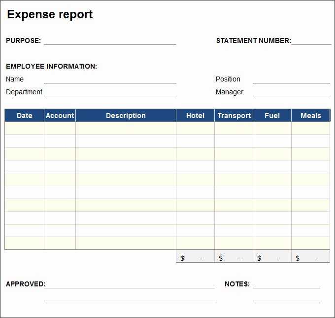 Basic Expense Report Template Elegant 27 Expense Report Templates Pdf Doc