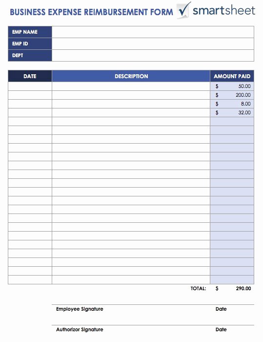 Basic Expense Report Template Elegant Free Expense Report Templates Smartsheet