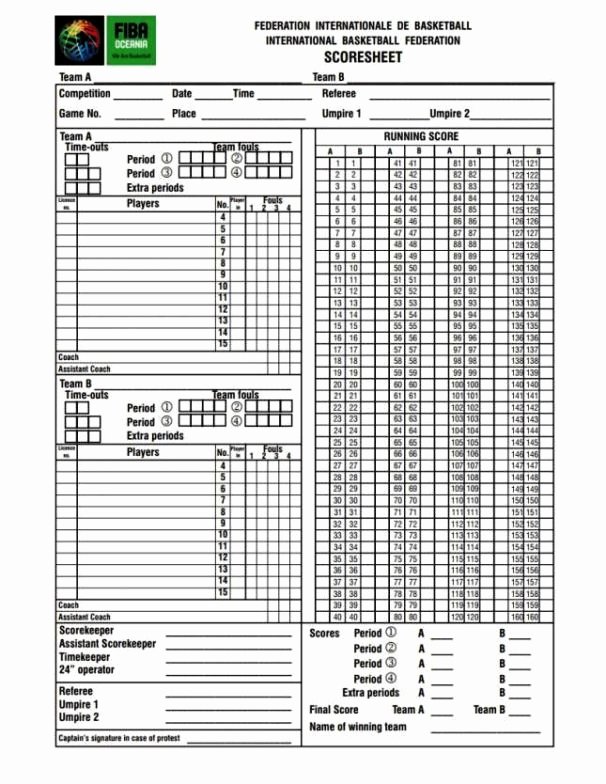 Basketball Score Sheet Template Beautiful Basketball Score Sheet Template Excel Sampletemplatess