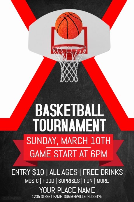 Basketball tournament Flyer Template Awesome Basketball tournament Flyer Template