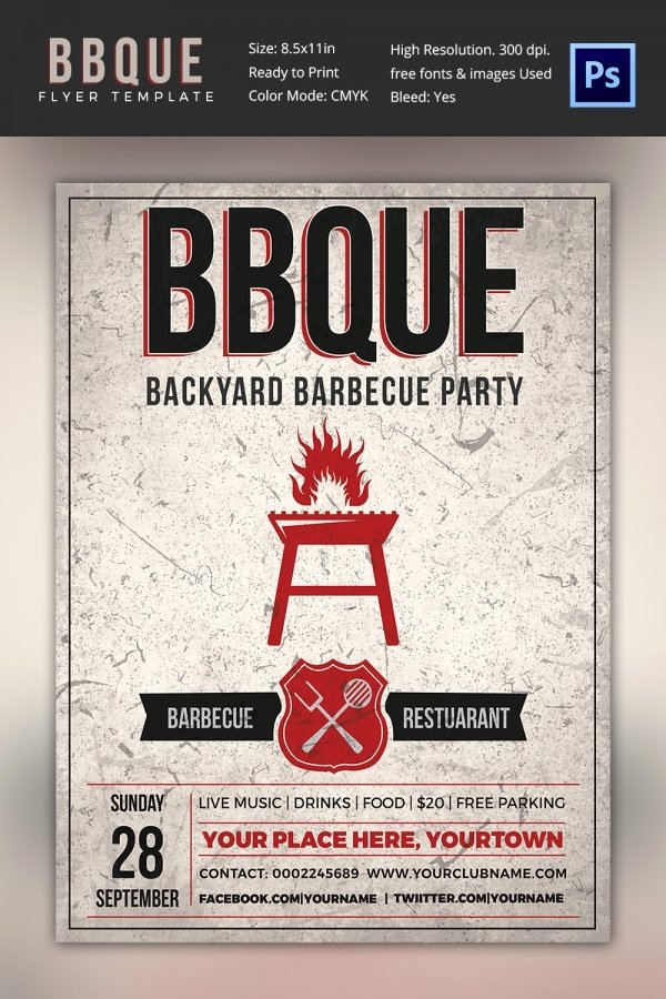Bbq Flyer Template Free New 28 Bbq Flyer Templates Free Word Pdf Psd Eps