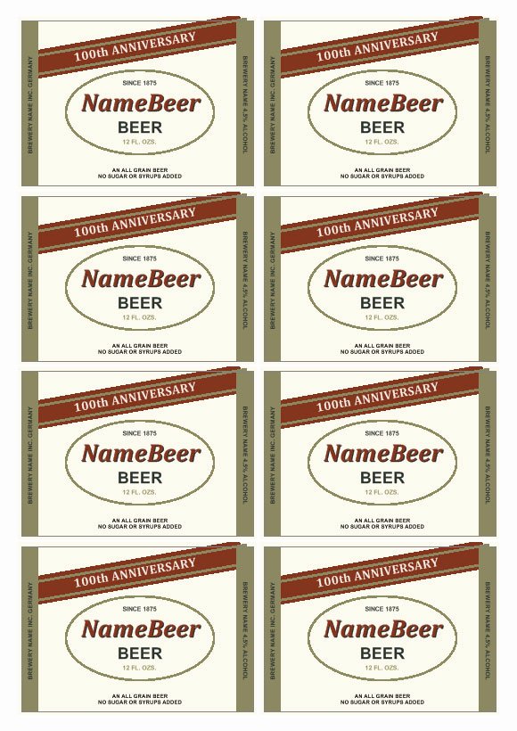Beer Label Template Word Fresh Beer Label Template