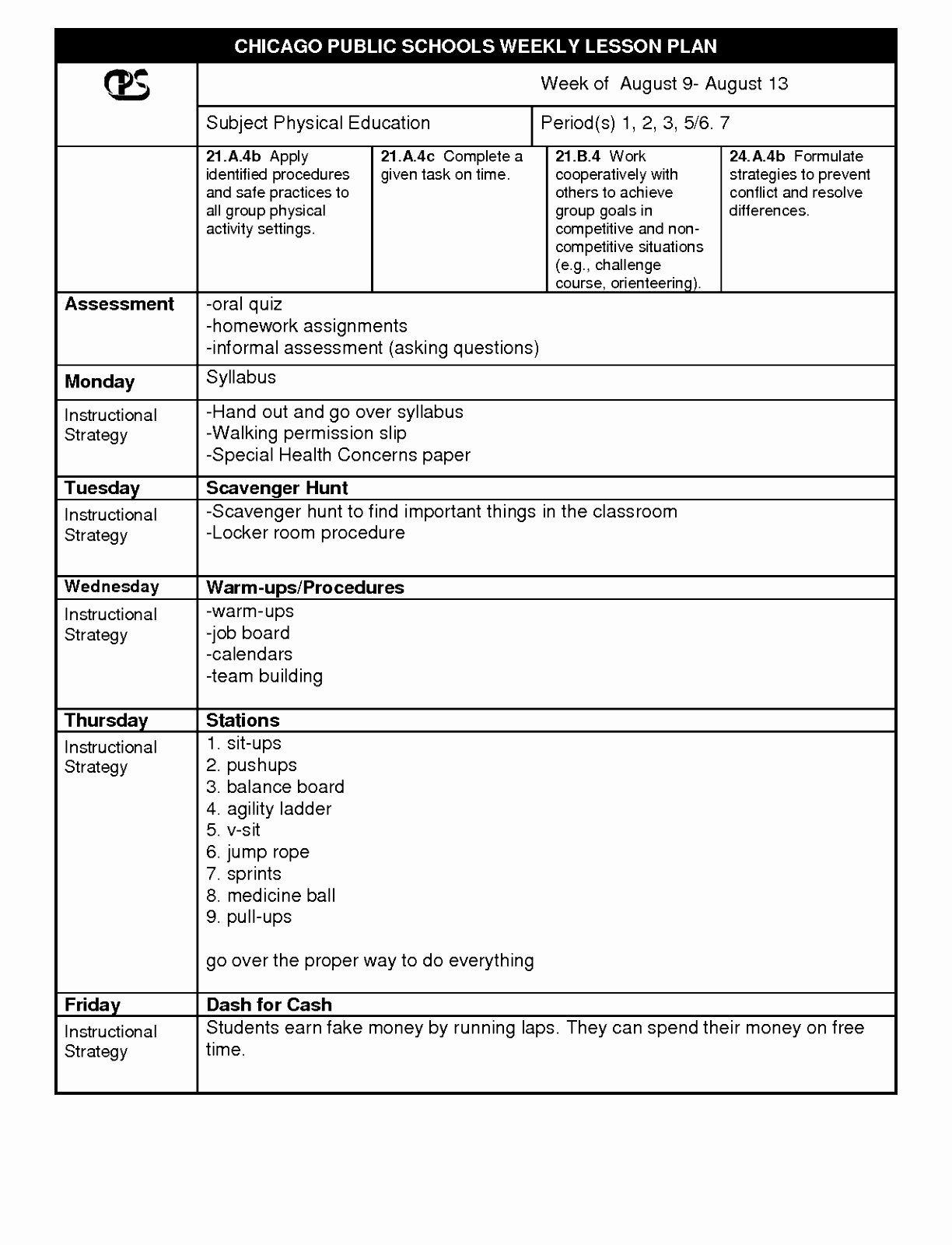 Best Lesson Plan Template Elegant 10 Lesson Plan Template for Physical Education Eipot