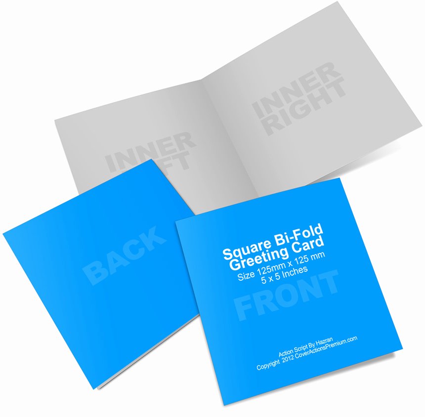 Bi Fold Card Template Fresh Square Bi Fold Greeting Card Mockup