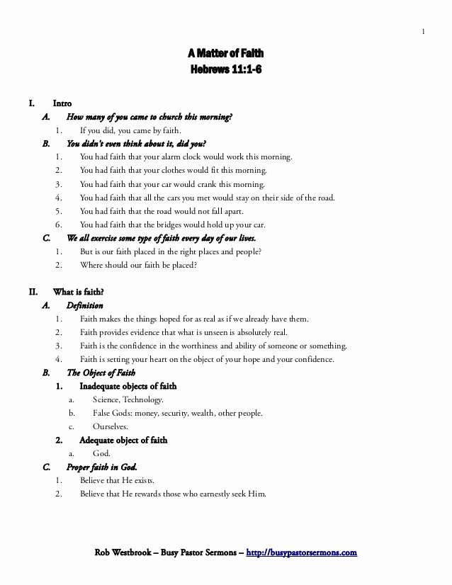 Bible Study Outline Template Beautiful Bible Study Faith and Prayer Pdf Gameinsights