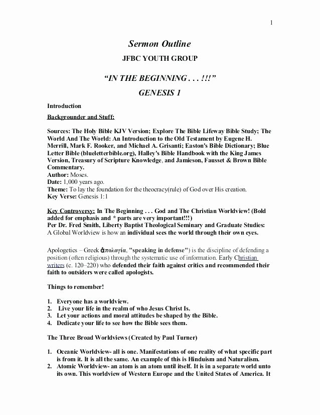 Bible Study Outline Template New Bible Study Outline Template