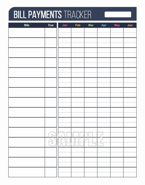 Bill Pay Calendar Template Inspirational Bill Payments Tracker Plus Printable Editable Personal