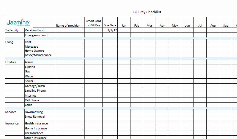 Bill Pay Checklist Template Awesome Going Paperless Part 4 Get Digital Statements Bills