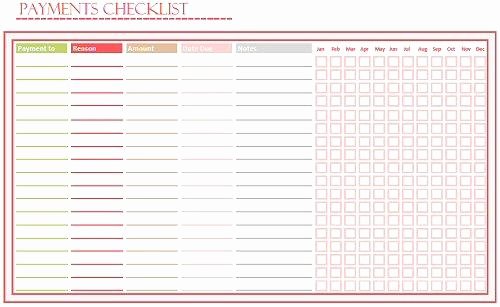 Bill Pay Checklist Template Fresh 20 Free Printables to organize Everything In Your Home