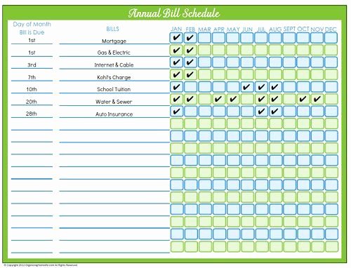 Bill Payment Calendar Template Best Of Editable Bill Payment Schedule Free Printables