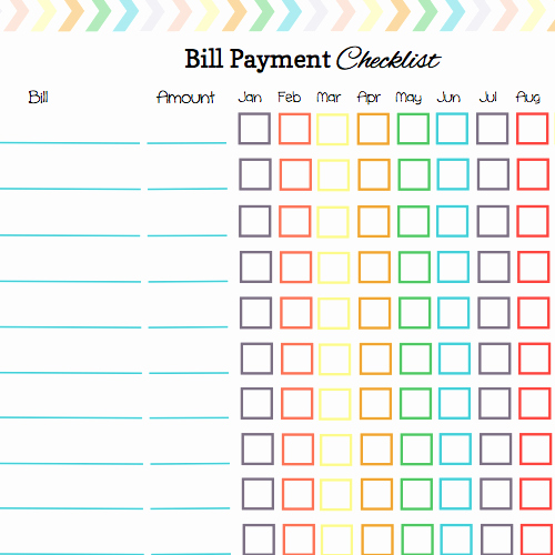 Bill Payment Schedule Template Luxury Keep Your Bill Due Dates Straight with these Free Calendar