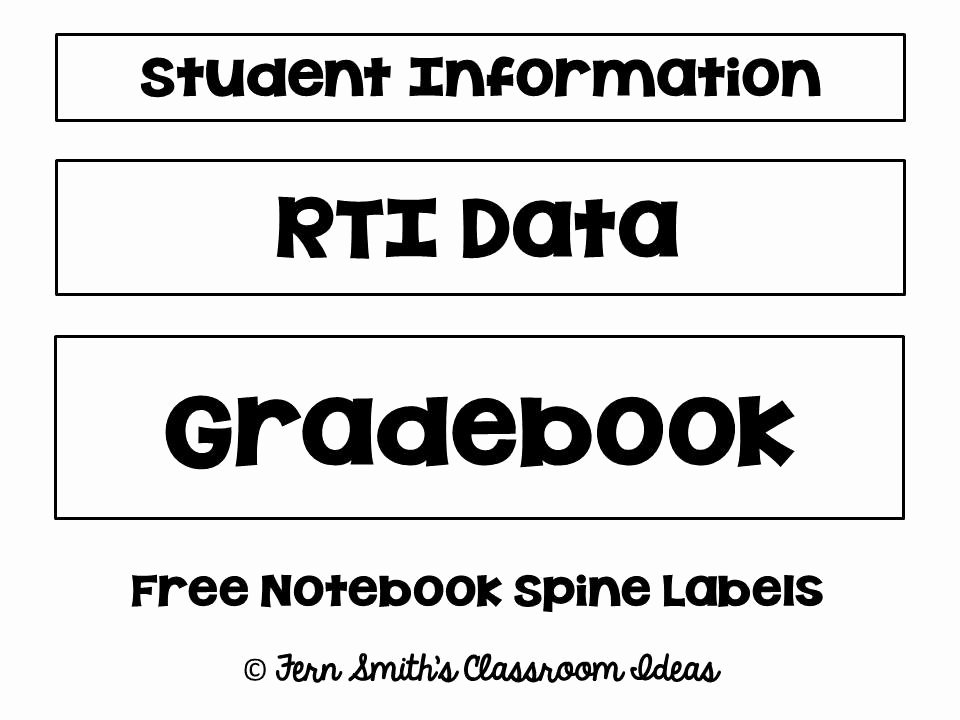 Binder Spine Label Template Unique Tuesday Teacher Tips Documentation Fern Smith S