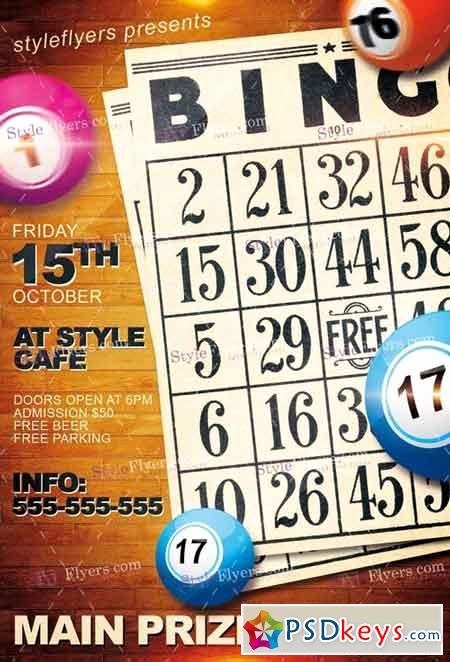 Bingo Flyer Template Free Elegant Bingo Psd Flyer Template Cover A Free Downl and