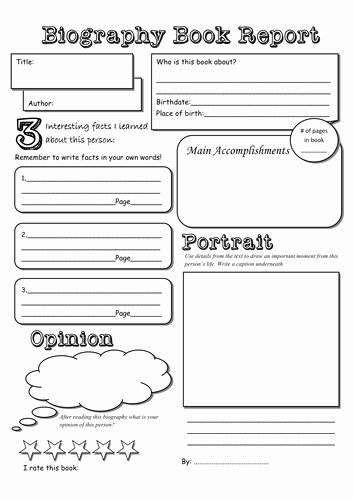 Biography Book Report Template Beautiful Fiction &amp; Non Fiction Book Report by tokyo Molly