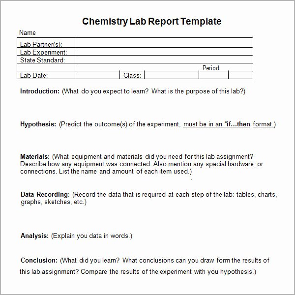 Biology Lab Report Template Inspirational 7 Lab Report Templates