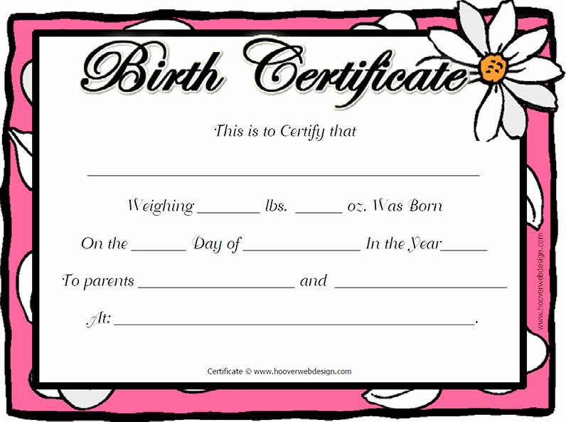 Birth Certificate Template Word New Birth Certificate Templates Free Word Pdf Psd format
