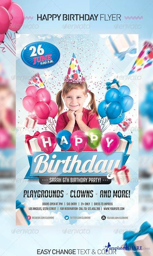Birthday Flyer Template Free Fresh 16 Birthday Party Template Psd Birthday Party