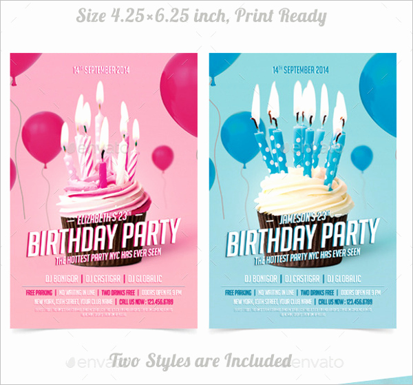 Birthday Flyer Template Word Fresh 30 Birthday Party Flyer Templates Free Psd Word Designs