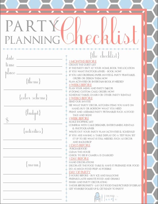 Birthday Party Planner Template Beautiful 25 Best Ideas About Party Planning Printable On Pinterest