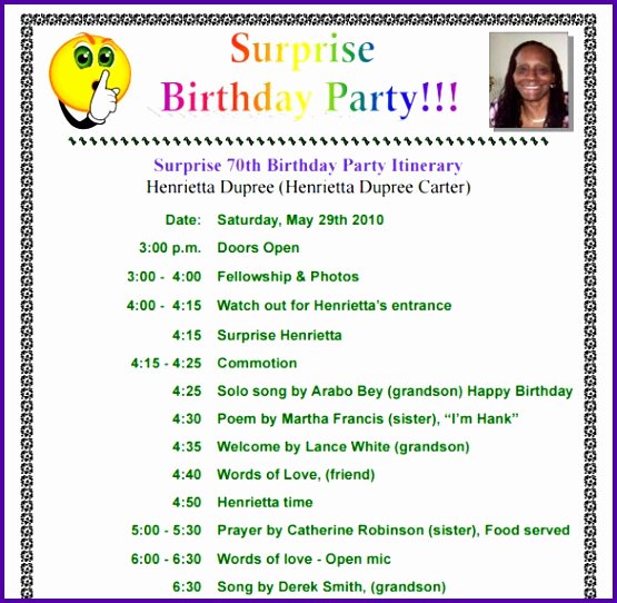 Birthday Party Program Template Inspirational 8 Sample Birthday Program Tipstemplatess Tipstemplatess