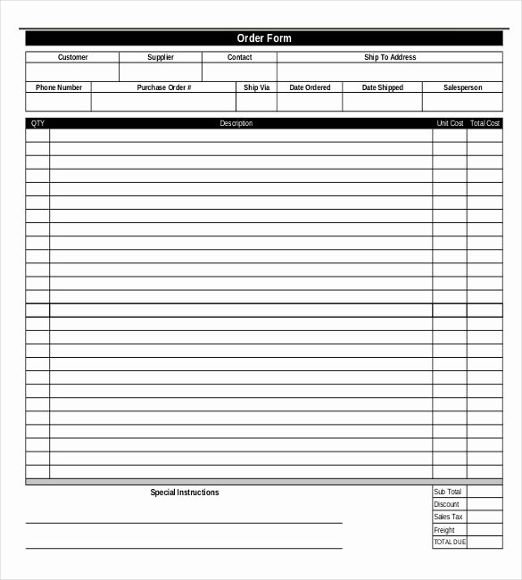 Blank order form Template Luxury 41 Blank order form Templates Pdf Doc Excel
