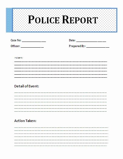 Blank Police Report Template New Police Free Printable and Templates On Pinterest