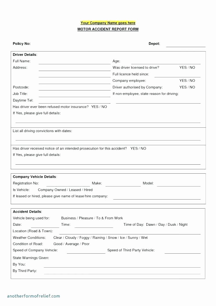 Blank Police Report Template Unique to Awesome Generic Incident Report Template Concept