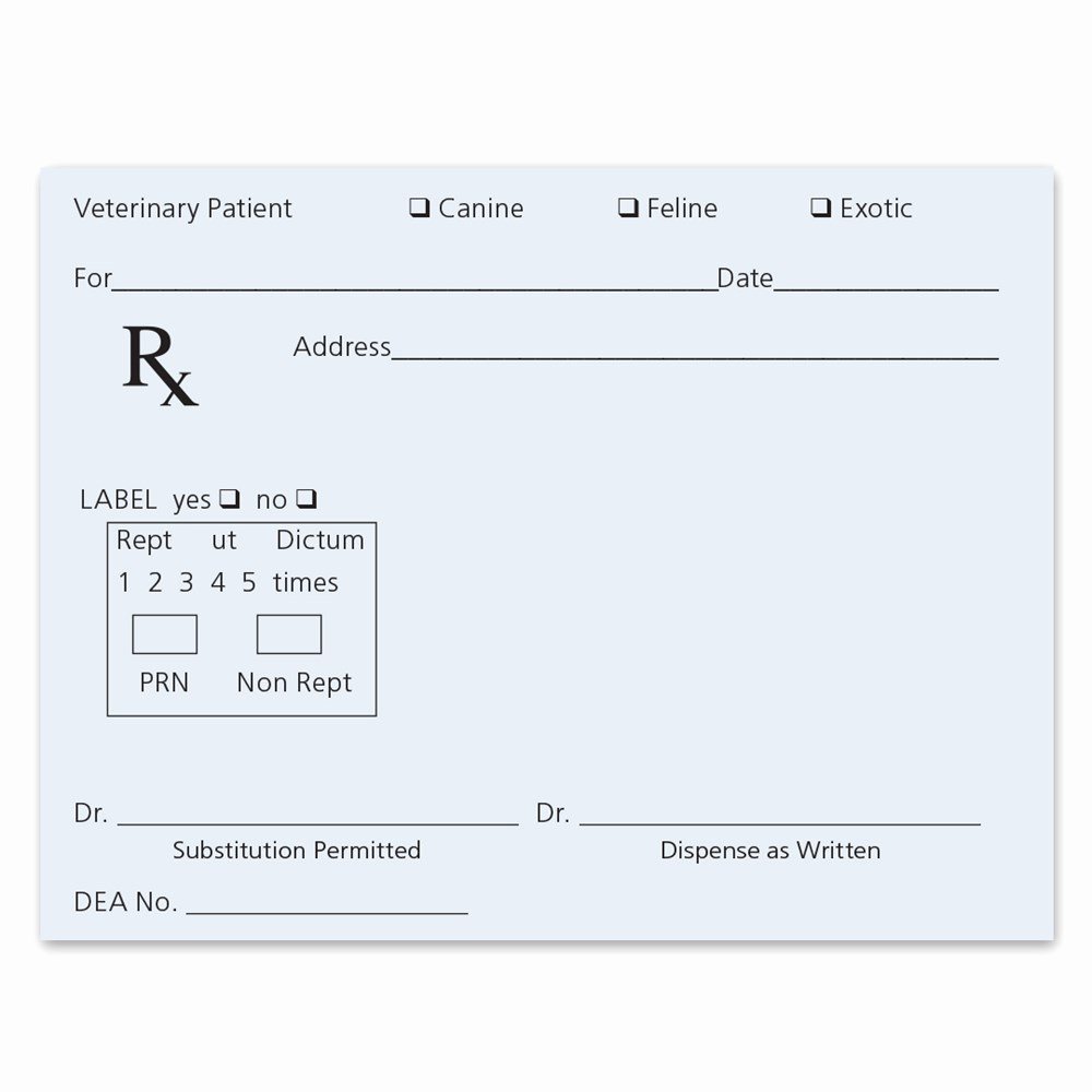 Blank Prescription Pad Template Beautiful Tamper Resistant Prescription Pads
