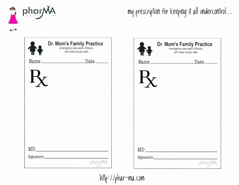 Blank Prescription Pad Template Fresh Fake Prescription Pad Template Prescription Blank Template