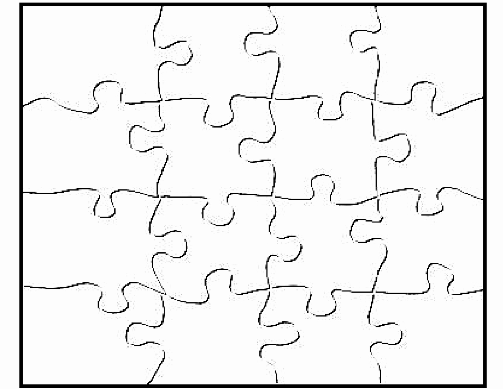 Blank Puzzle Pieces Template Awesome Blank Easy Puzzle Template Clipart Best