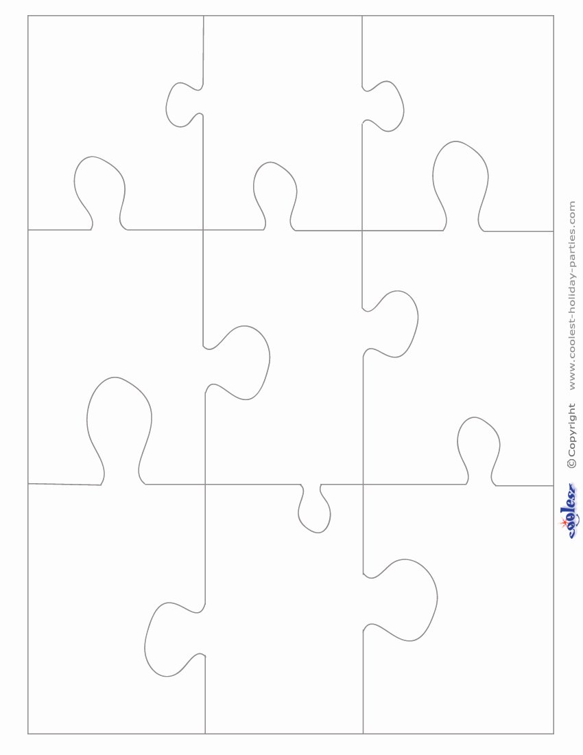 Blank Puzzle Pieces Template Elegant Puzzle Piece Template Printable Free Invitation Templates