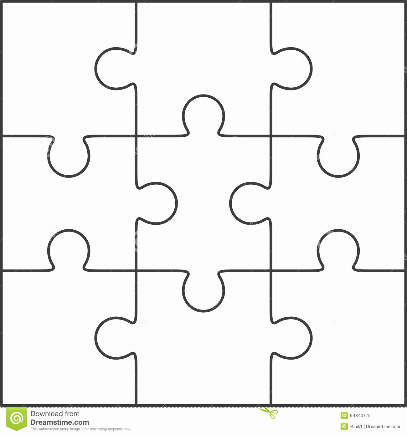 Blank Puzzle Pieces Template New Puzzle Clipart Empty Pencil and In Color Puzzle Clipart