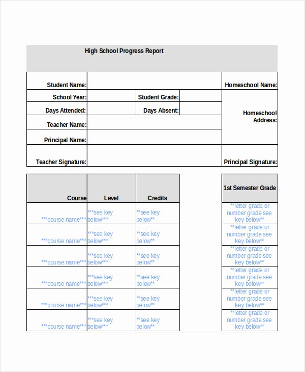 Blank Report Card Template Awesome Blank 7 Printable Report Card Template Excel Pdf source