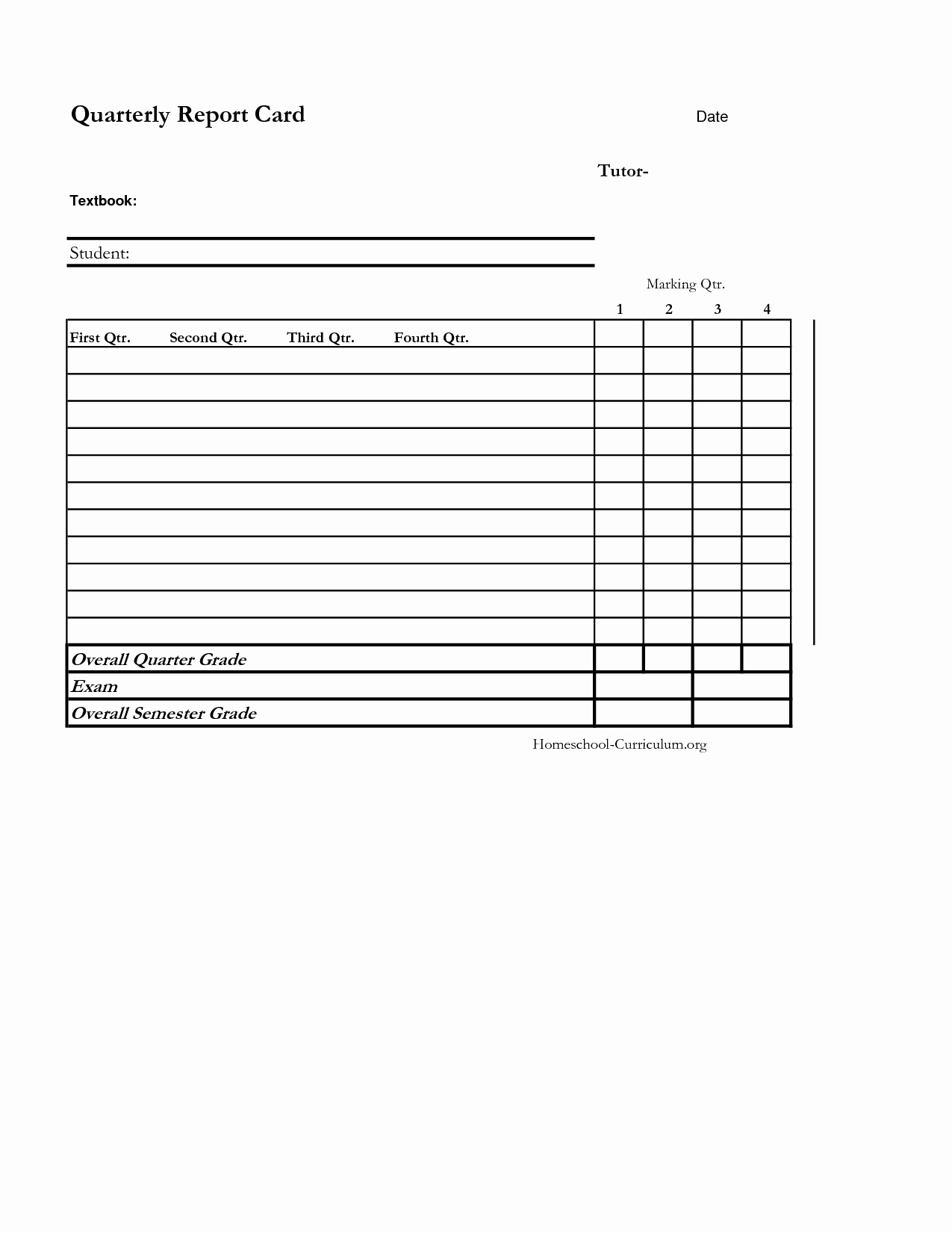Blank Report Card Template Best Of Best S Of Blank Report Templates Blank Report Card
