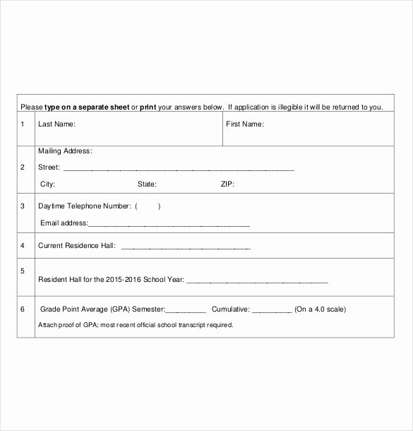 Blank Scholarship Application Template Awesome 13 Scholarship Application Templates Pdf Doc