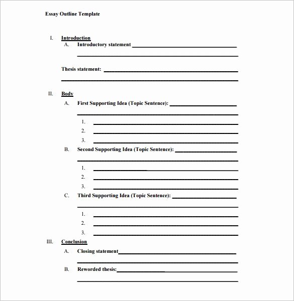 Blank Sermon Outline Template Beautiful Essay Outline Template – 10 Free Sample Example format