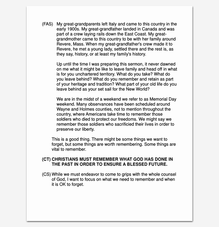 Blank Sermon Outline Template Luxury Sermon Outline Template 12 for Word and Pdf format